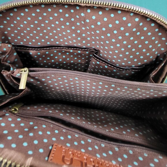 NWOT Chala brand denim blue color small backpack purse with sloth adjustable - Picture 6 of 8